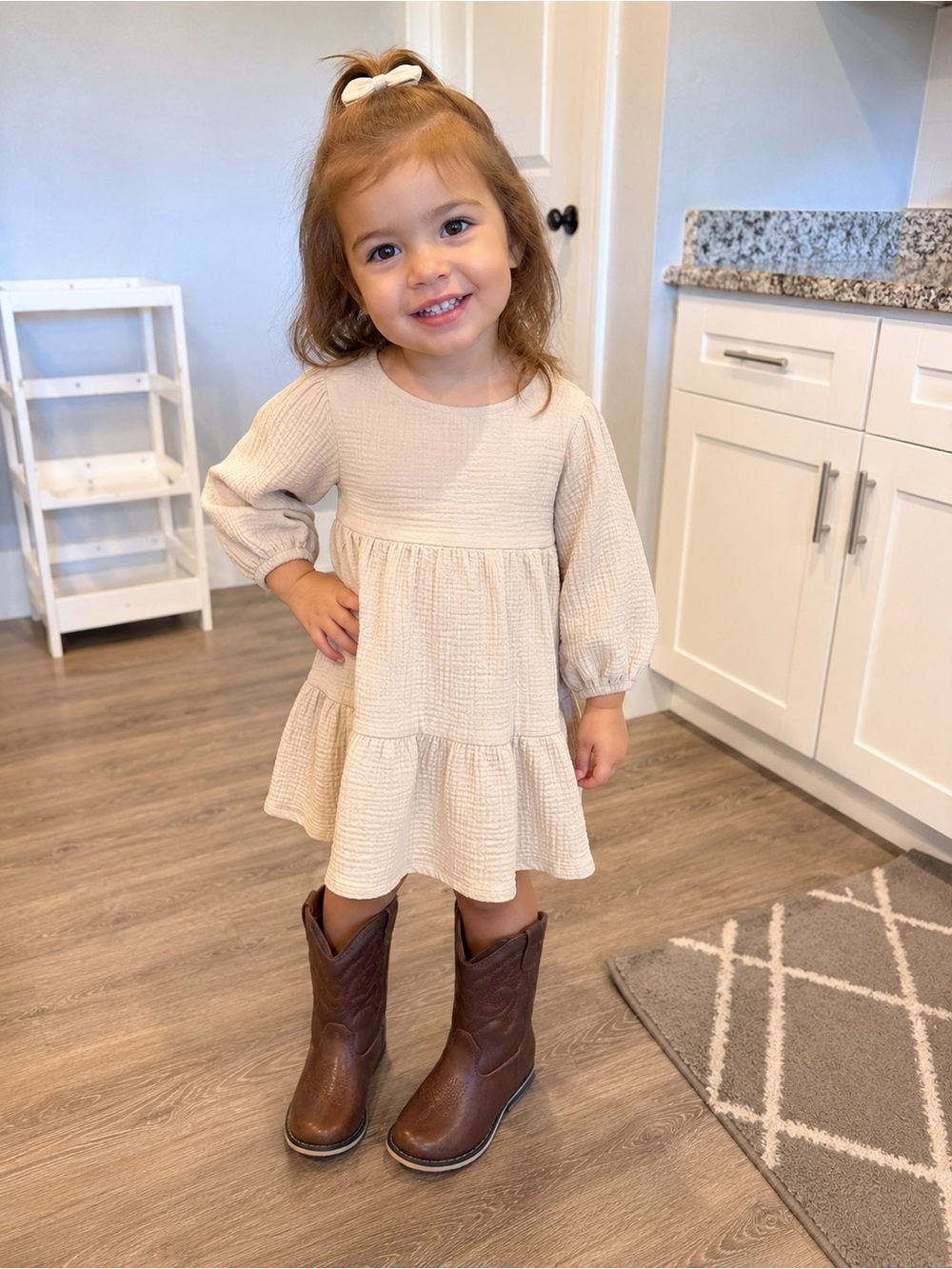 Brown Toddler Cowboy Boots – Size 5